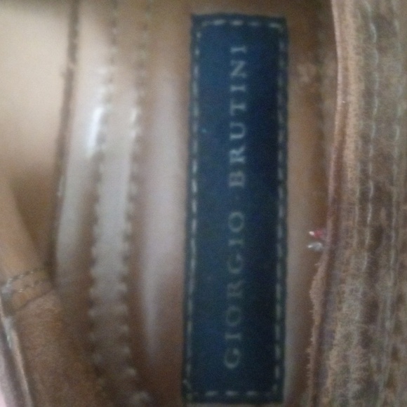 Men's size 12 Georgia Brutinini shoes camel color - Picture 3 of 7